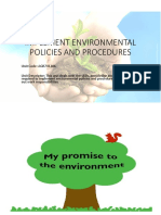 Implement Environmental Policies and Procedures