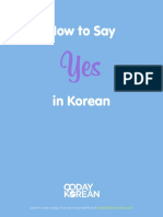 90 Minutes Korean - Yes in Korean