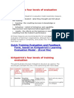 Kirkpatrick's Four Levels of Evaluation Model