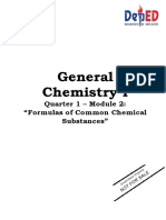 Module 2 Formulas of Common Chemical Substances