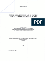 Mesure de La Teneur en Eau en Continu Durant Le Séchage Du Foin en Balles