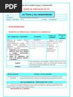 3° Ses Cyt Mart 4 Caracteristicas de La Tierra 965727764 Yessenia Carrasco