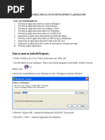 Mobile Application Development Laboratory