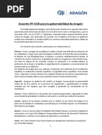 Acuerdo de Gobierno PP-Vox en Aragón