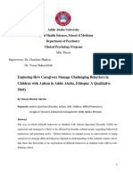 Exploring How Caregivers Manage Challenging Behaviors in Children With Autism in Addis Ababa, Ethiopia: A Qualitative Study By: Meaza Menker Abraha