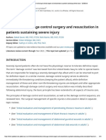 Overview of Damage Control Surgery and Resuscitation in Patients Sustaining Severe Injury - UpToDate