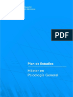 Plan de Estudios - Máster en Psicología General