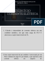 Exercício Corrente Elétrica