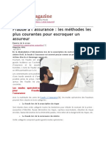 Fraude À L'assurance - Les Méthodes Les Plus Courantes Pour Escroquer Un Assureur