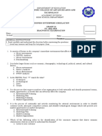 Business Simulation - Diagnostic Exam