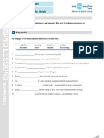 Pain Assessment Worksheet Intermediate