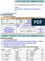 Avant Projet 'Etude Fabrication