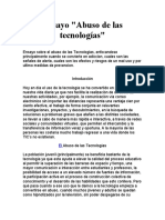 Ensayo Abuso de Las Tecnologias