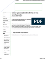 Control of Synchronous Generators With Droop and Cross-Current Compensation