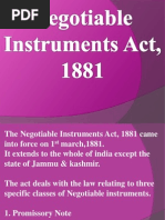 Negotiable Instruments Act, 1881