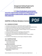 Administrative Management Setting People Up For Success 1st Edition Cassidy Solutions Manual Download