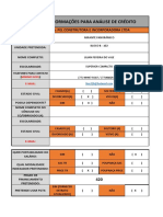 Ficha Informações Analise de Crédito