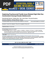 Exploring Psychosocial Family Issue Related High Risk Sex Involvement Among Female Adolescents