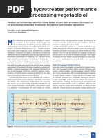 Predicting Hydrotreater Performance While Co-Processing Vegetable Oil