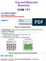 CHM 171 Theme 3 Bonding and Molecular Geometry