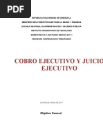 Cobro y Juicio Ejecutivo