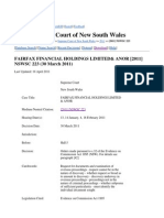 March 2011 NSWSC 223 Fairfax Financial V Hempton & Platinum