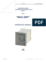 Operation Manual: Microprocessor Overcurrent and Earth Fault Relay Type