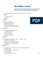 Biochemistry 6th Edition Garrett Test Bank Download