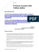 Essentials of Federal Taxation 2018 Edition 9th Edition Spilker Solutions Manual 1