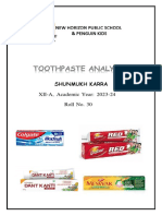 Toothpaste Analysis by 