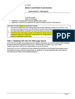 Week 5 and Week 6 Lab Activity Aims:: Instructions 5 - CSS Layout