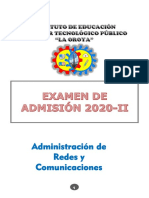 Examen de Admision 2020-2 Admi Redes