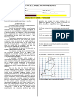 7° Ano - Arte - PROVA