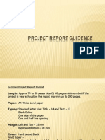 Standard Format of Project Report