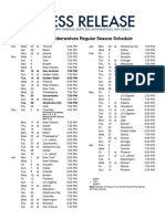 TW PR 2324 Schedule