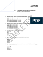 Sample Test Chemistry 2022