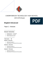 Cherrybrook 2019 English Trial Paper 2 Advanced