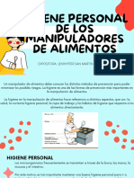 Higiene Personal de Los Manipuladores de Alimentos