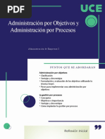 Administración Por Objetivos y Administración Por Procesos