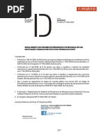 Despacho P.PORTO-P-042-2022 - Regulamento Dos Regimes de Reingresso e de Mudança de Par Instituição-Curso Do P.PORTO - Signed