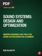 Sound Systems Design and Optimization Modern Techniques and Tools For Sound System Design and Alignment 3rd Edition PDF