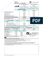 1.0 PM (IPte) Toyota Corolla Price List