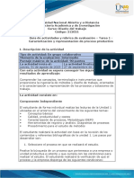 Guia de Actividades y Rúbrica de Evaluación - Unidad 1 - Tarea 1 - Caracterización y Representación de Proceso Productivo