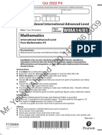 Oct 2022 P4 Model Answer