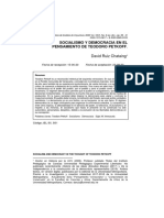 SOCIALISMO Y DEMOCRACIA EN EL PENSAMIENTO DE TEODORO PETKOFF. David Ruiz Chataing