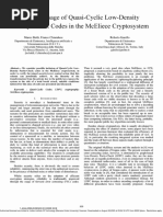 On The Usage of Quasi-Cyclic Low-Density Parity-Check Codes in The McEliece Cryptosystem