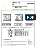 Avaliação de Classificação-Reclassificação-4 Ano - Ciências