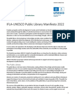 IFLA Unesco Public Library Manifesto 2022