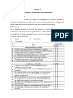 Cuestionario Clima Desempeño Docente