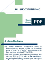 Racionalismo X Empirismo